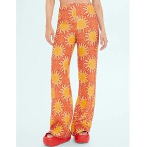 NWOT Simon Miller x Mango sz 2 orange and yellow 100% linen pants, never worn